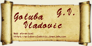 Goluba Vladović vizit kartica